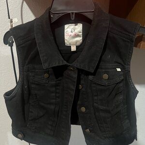 Black Denim Vest